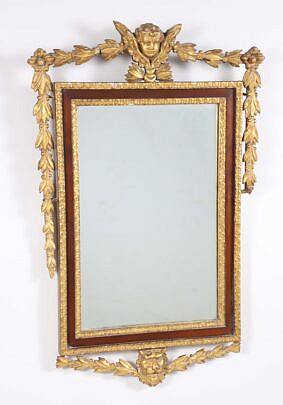 Neoclassical Parcel Gilt Mirror, 19th Century