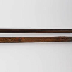 Two Japanese “Thousand Face” Walking Sticks, 19th Century
