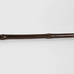 Carved Monkey Wearing a Jockey’s Hat Grip Walking Stick, 19th Century