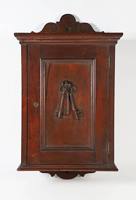 Vintage Mahogany Hanging Key Cabinet