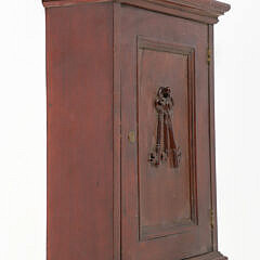 Vintage Mahogany Hanging Key Cabinet