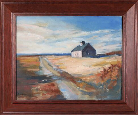 David Lazarus Oil on Board "Sanford Farm Barn"