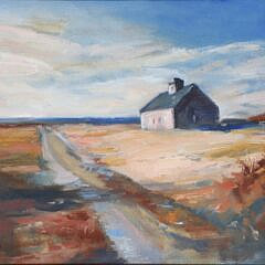 David Lazarus Oil on Board “Sanford Farm Barn”