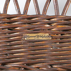 Vintage Heywood Wakefield Wicker Armchair with Maker’s Label