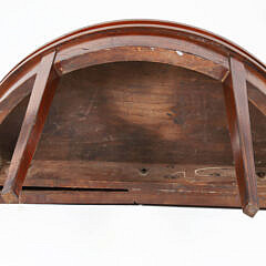Mahogany Hepplewhite Demi-lune Table with Line Inlays, 19th Century