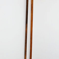 Two Carved Dog’s Head Grip Canes, 19th Century