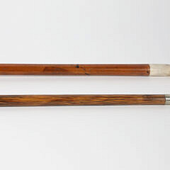 Two Carved Dog’s Head Grip Canes, 19th Century