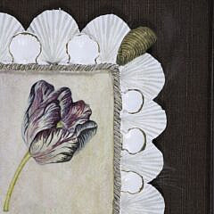 Mellie Cooper Hand Cast Paper Acrylic Painting “Two Parrot Tulips”