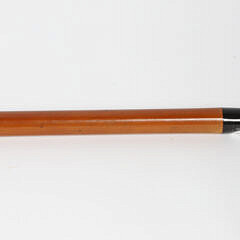 Octagonal Engraved Silver Grip Set with Intaglio Stone Walking Stick, 19th Century