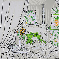 George Davis Colored Lithograph “House Guest 1st Morning”, Pencil Signed Proof