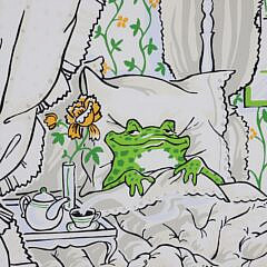 George Davis Colored Lithograph “House Guest 1st Morning”, Pencil Signed Proof
