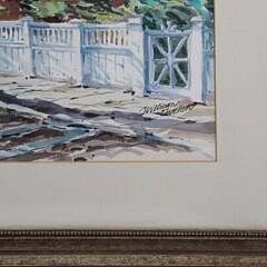 William Welch (1947-2018) “Main Street Nantucket”, Watercolor on Paper