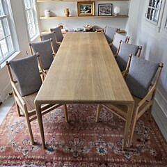 Bespoke Contemporary 10 Foot Hand Crafted Ash Dining Table