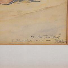 Tony Sarg Pencil and Gouache Portrait of “Mrs. James Ward” of Nantucket, 1925