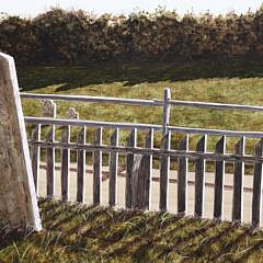 James Cromartie Acrylic on Masonite “Nantucket Cemetery”