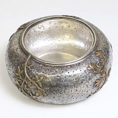 Dominick & Haff Sterling Silver Mixed Metals Covered Bowl