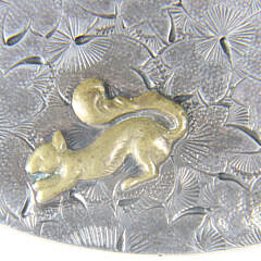 Dominick & Haff Sterling Silver Mixed Metals Covered Bowl