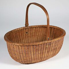 Oliver Coffin Oval Swing Handle Nantucket Basket