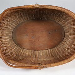 Labeled Oliver Coffin Oval Swing Handle Nantucket Basket