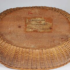 Labeled Oliver Coffin Oval Swing Handle Nantucket Basket