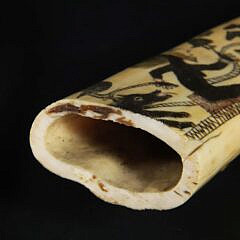 Chukchi Erotic Scrimshaw Walrus Tusk, 19th Century