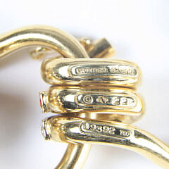 Seaman Schepps 18k Yellow Gold, Diamond, and Ruby Mousetrap Bracelet