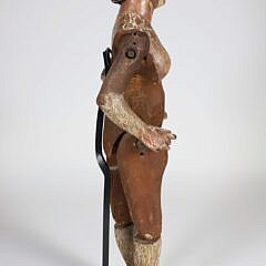 Articulated Carved Female Sculpture Wearing Sandals, 19th Century