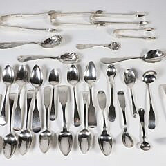 28 Misc. Pieces of Coin and Sterling Silver Flatware