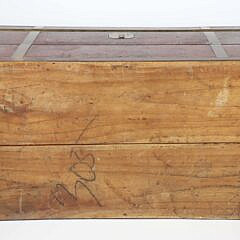 Brass Bound Burl Wood Traveling Desk Box, 19th Century