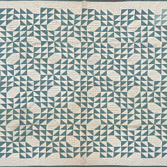 Green and White Flying Geese Quilt