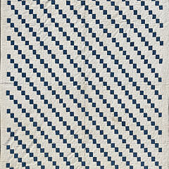 Irish Chain Blue and White Vintage Quilt