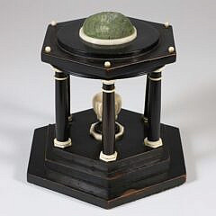 Biedermeier Pincushion in the Shape of a Temple, Central European, first half of the 19th Century