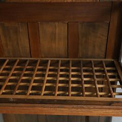 Vintage Oak Dome Top Cane or Walking Stick Display Showcase