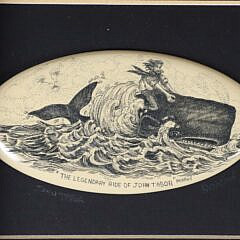 K. Mcclelland Scrimshaw Plaque “The Legendary Ride of John Tabor”