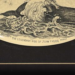 K. Mcclelland Scrimshaw Plaque “The Legendary Ride of John Tabor”
