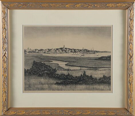 Ruth Haviland Sutton (1898-1960) "Marshes, Nantucket", Lithograph