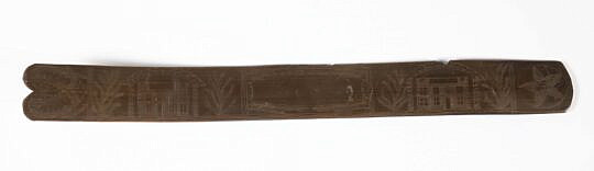 Scrimshawed Baleen Busk, 19th Century