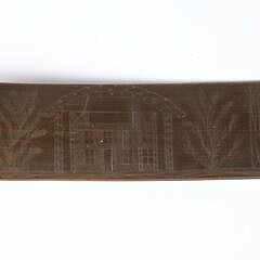 Whaleman Scrimshawed Baleen Busk, 19th Century
