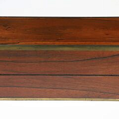 Brass Bound Exotic Wood Lap Box, 19th Century