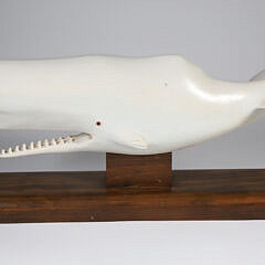 Gary Schweighardt "Moby Dick" Painted Wood Sculpture, 1985 on Stand