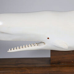 Gary Schweighardt “Moby Dick” Painted Wood Sculpture, 1985 on Stand