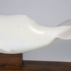 Gary Schweighardt “Moby Dick” Painted Wood Sculpture, 1985 on Stand