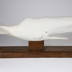 Gary Schweighardt “Moby Dick” Painted Wood Sculpture, 1985 on Stand