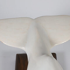 Gary Schweighardt “Moby Dick” Painted Wood Sculpture, 1985 on Stand