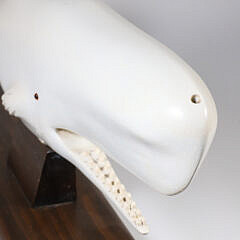 Gary Schweighardt “Moby Dick” Painted Wood Sculpture, 1985 on Stand