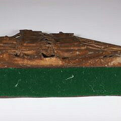 Painted Cast Bronze Clipper Ship Doorstop