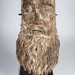 Carved and Jessoed Bearded Sage, 18th Century