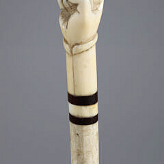 11-7000 19th Century Clenched Fist Walking Stick A 5014 JPG