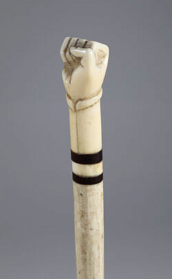 11-7000 19th Century Clenched Fist Walking Stick A 5014 JPG