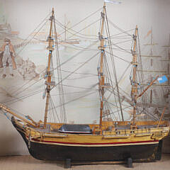Glazed Cased Model of a British Frigate